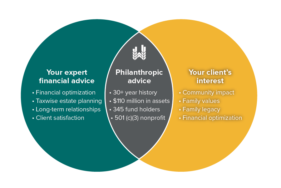 Diagram of philanthropic advice.